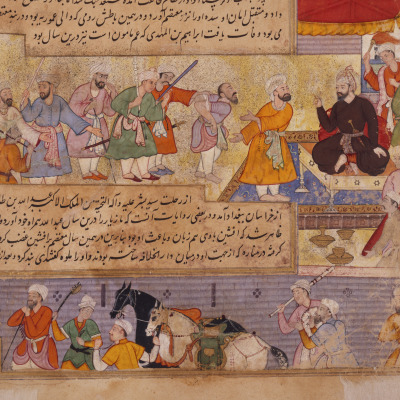 Page from a Tarikh-i-Alfi Manuscript: Events during the Reign of the 'Abbasid Caliph al-Mu'tasim