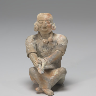 Seated Figure of a Woman Carrying a Child on Her Back