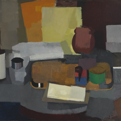 Still Life with Bottle, Pipe and Pot of Tobacco