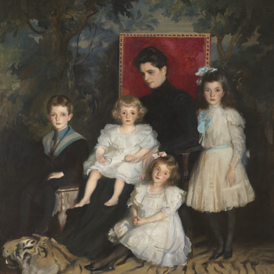 Mrs. Horatio Nelson Slater and Children