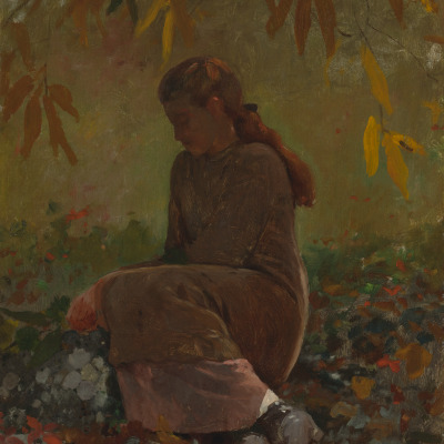 Girl Seated in a Garden