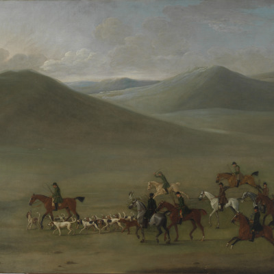 Mr. Peter Delmé's Hounds on the Hampshire Downs