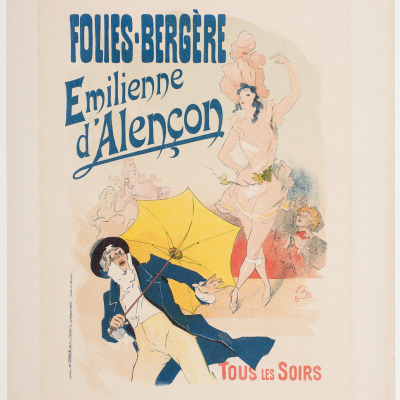 Poster, Folies-Bergere-Emilienne d'Alencon
