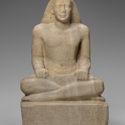 Statue of Seated Scribe: Sema-Tawy-Tefnakht (upper section)