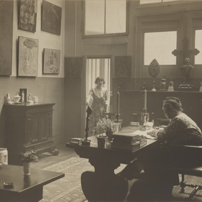 Gertrude Stein and Alice B. Toklas in their Studio at 27, rue de Fleurus