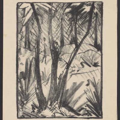 Wooded Landscape with Small Figures