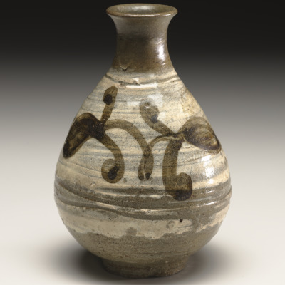 Bottle with Floral Scroll Design