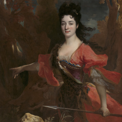 Portrait of Jeanne-Marie de Sacconin de Pravieux, Wife of Francois Dulieu, Seigneur de Chénevoux, as Diana