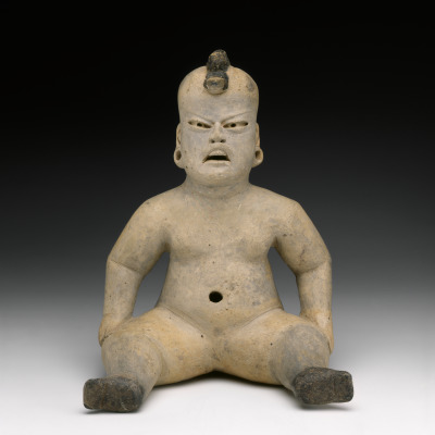 Seated Figure with Harpy Eagle Crest