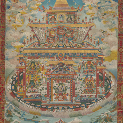 Mandala of the Hundred Peaceful and Wrathful Deities of the Bardo