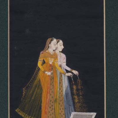 Two Women with Fireworks