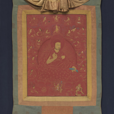 Ngawang Kunga Sonam Jamgon Ameshab Surrounded by His Previous Incarnations
