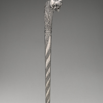 Large Ceremonial Silver Mace