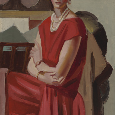 Portrait d’Anne à la robe rouge