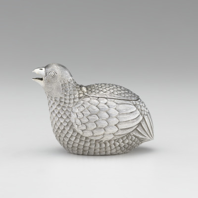 Sugar Bowl from Tea Service in the Shape of Quails