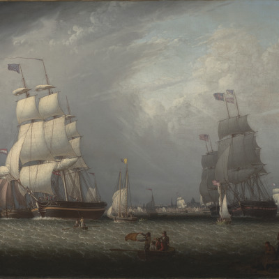 Boston Harbor from Castle Island (Ship Charlotte)