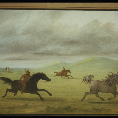 The Trotting Phantom, Pursued by Pawnee Indians North of the Platte