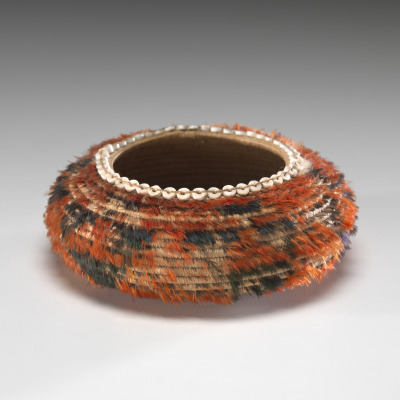 Coiled Feather Basket