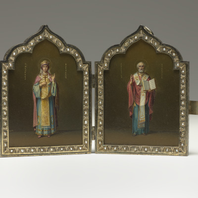 Princess St. Alexandra and St. Nicholas the Miracle Worker Diptych