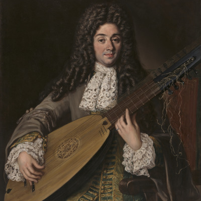 Portrait of Petruccio (Pietro Ugolino), Playing an Archlute