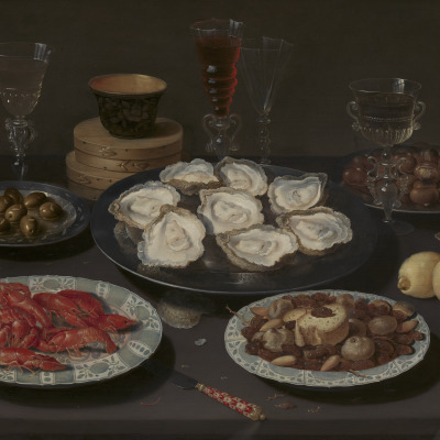 Still Life with Crayfish, Oysters, Chestnuts and Olives