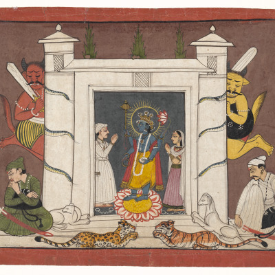 Page from a Bhagavata Purana Series: The Birth of Krishna