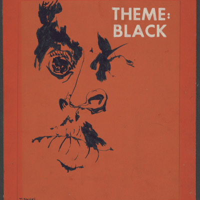 Original artwork for Theme Black: Photographers Exhibition, April 1965 Kamoinge Workshop exhibition announcement