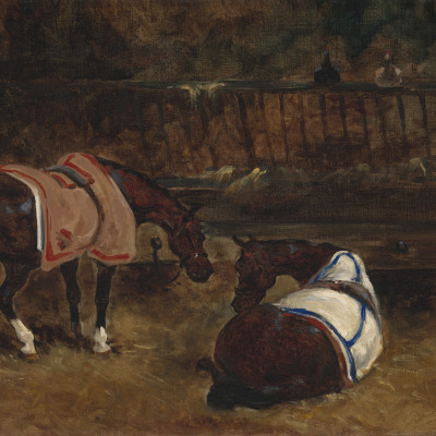 Two Horses in a Stable
