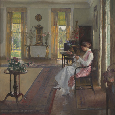 A Lady Sewing - Elizabeth, Mrs. Henry Lyman