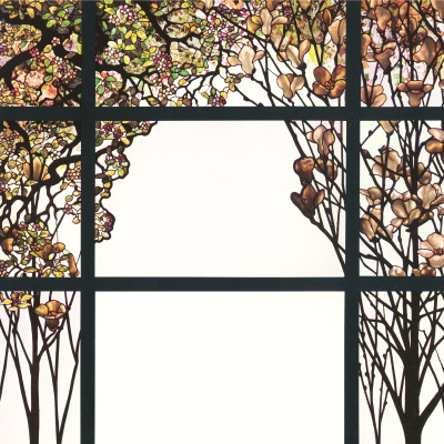 Magnolia and Apple Blossom Window (for George E. Dimock residence, Elizabeth, New Jersey)