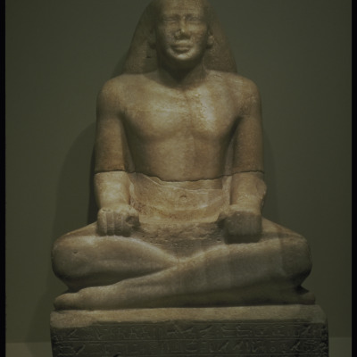 Statue of Seated Scribe: Sema-Tawy-Tefnakht (lower section)