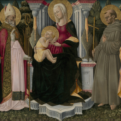 Madonna and Child Enthroned with Saints Dominic, Zenobius, Francis and Miniato