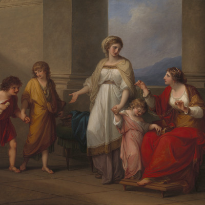 Cornelia, Mother of the Gracchi, Pointing to Her Children as Her Treasures